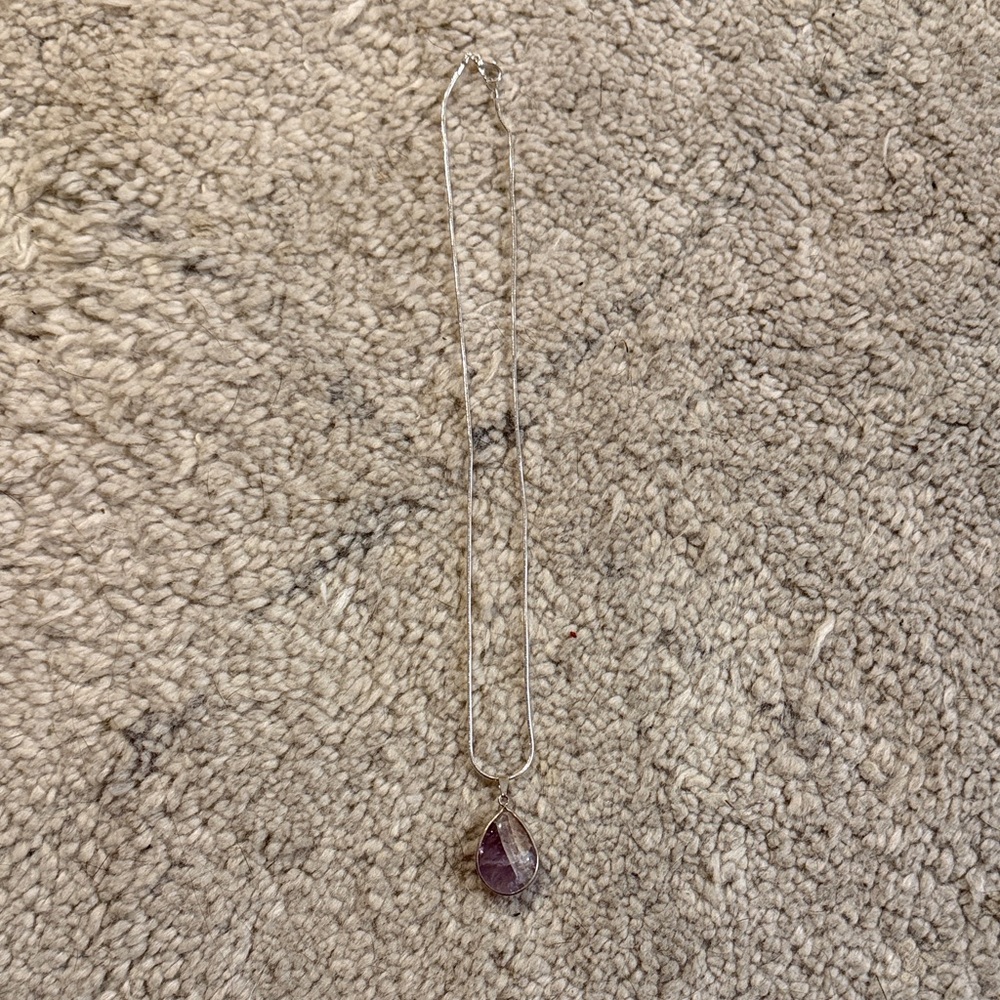Elegant Silver and Amethyst Pendant Necklace
